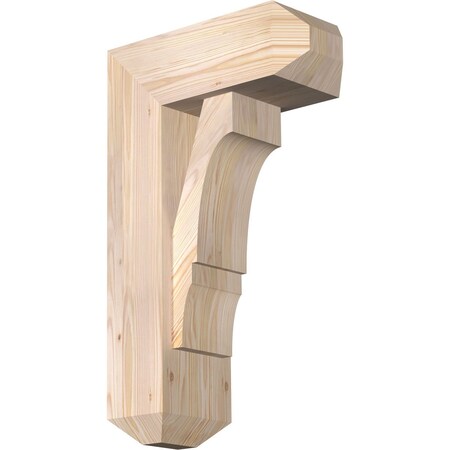 Ekena Millwork Balboa Craftsman Smooth Bracket w/ Offset Brace, Douglas Fir, 7 1/2"W x 18"D x 30"H BKT0806X18X30BOA04SDF
